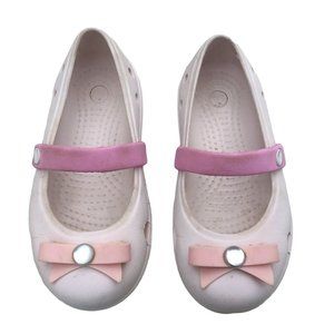 CROCS Keely Pink Mary Jane Ballet Flat Shoes